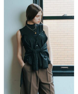 YECCA VECCA 3wayシアージャガードシャツ Black