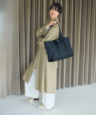 TOPKAPI 【Breath TOPKAPI】ナイロン ロゴテープ 2way ハンドル トートバッグ ブラック