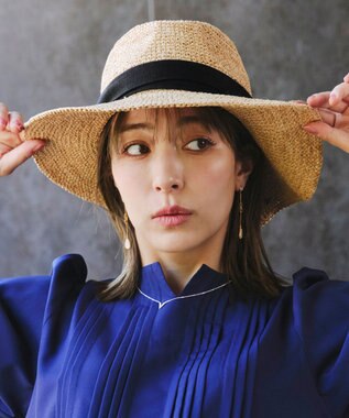 Tiaclasse  ツバ広リボンハット ブラック