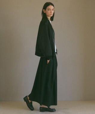 23区 【23区 | 5525gallery】ウールストレッチ フレア スカート ブラック系