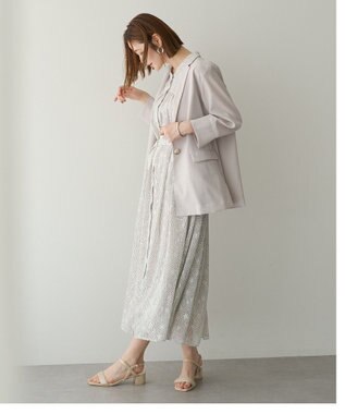 YECCA VECCA リネンライクジャケット Light Gray
