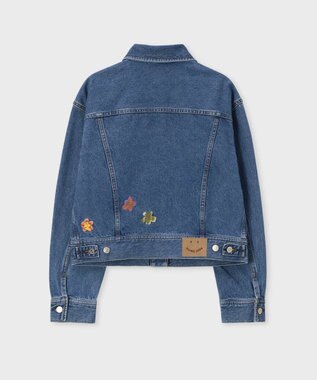 Paul Smith PS Happy フラワーエンブロイダリー デニムジャケット インディゴブルー