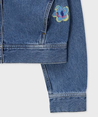 Paul Smith PS Happy フラワーエンブロイダリー デニムジャケット インディゴブルー