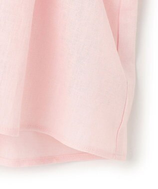 UNFILO リネンレーヨン タックブラウス ピンク