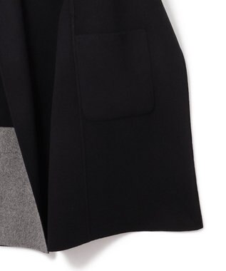JOSEPH ダブルフェイスカラーブロック　ラップコート Black/grey