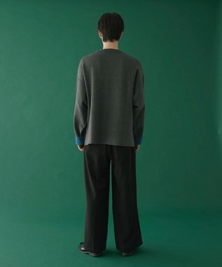 WEGO アウトリンキングニットプルオーバー ダークグレー