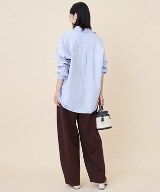 AMERICAN HOLIC オックスベーシックシャツ Stripe Blue