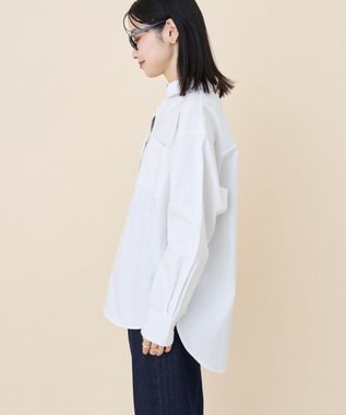 AMERICAN HOLIC オックスベーシックシャツ Stripe White