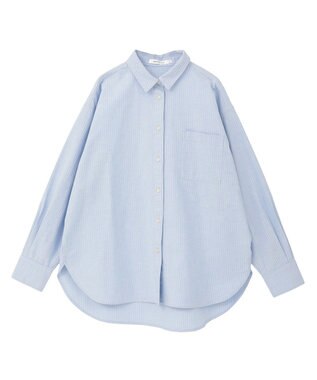 AMERICAN HOLIC オックスベーシックシャツ Stripe Blue