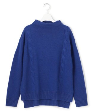 J.PRESS YORK STREET 【WOMEN】ケーブルポイント ボトルネック ニット ブルー系