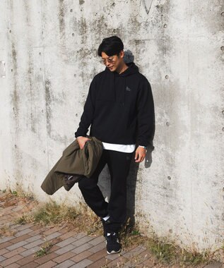 SHARE PARK MENS 【UVカット・吸水速乾・ストレッチ・軽量・アンチピリング 】ダンボールフードパーカー（L・XLサイズ） ブラック系