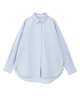 AMERICAN HOLIC オックスベーシックシャツ Stripe Blue