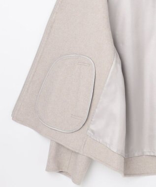 J.PRESS LADIES L ウールナイロンリバー ノーカラー コート ベージュ系