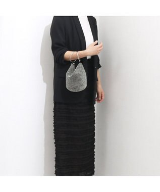 UNBILLION カシュカシュ cachecache / リングハンドル巾着パーティバッグ ブラック