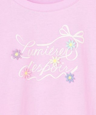 ANY KIDS 【綿100%】ロゴプリント 長袖Tシャツ ラベンダー