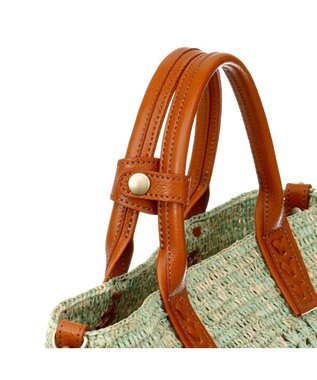 IBIZA ラフィア　2WAYバッグ エメラルドグリーン