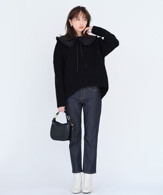 #Newans LILY/ キルティング付け襟 ブラック系9