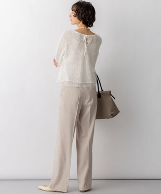 23区 L 【先行予約】ラッセルレース 2WAY ニット アイボリー系