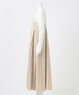 23区 L 【GOLD LABEL】ギャザリングプリーツ ワンピース ベージュ系