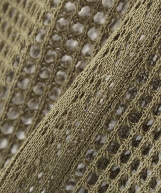 earth music&ecology レーシースキッパーポロニットプルオーバー Khaki