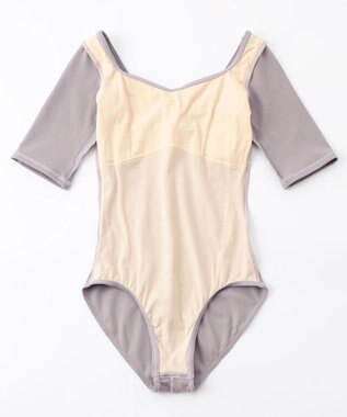 Chacott ５分袖レオタード グレージュ