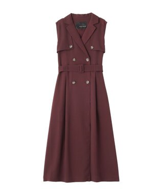 YECCA VECCA 【UVカット/接触冷感】トレンチジレワンピース Bordeaux