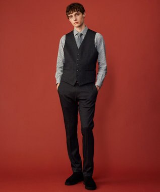 JOSEPH ABBOUD 【柔らかな肌触り/暖かい】ファインブラッシュド ネル チェック シャツ サックスブルー系6