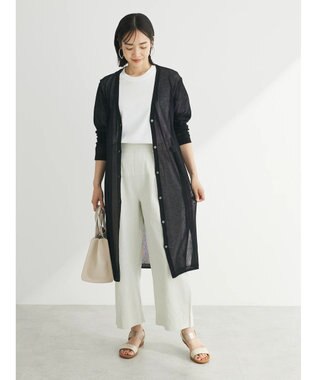 Green Parks 推しニット　ロング丈カーディガン Black