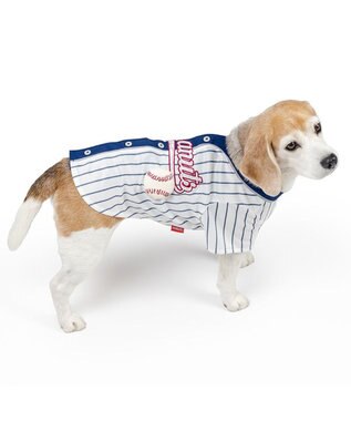 PET PARADISE スヌーピー ベースボールＴシャツ 中型犬 大型犬 ホワイト×ネイビー