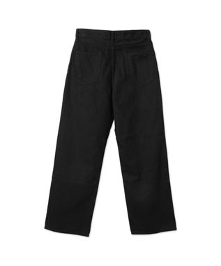 WEGO 【ユニセックス着用ITEM/SMLサイズ展開】デニムストレートパンツ ブラック