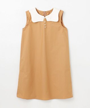 組曲 KIDS 【150-160㎝】カーブカラー ワンピース ベージュ