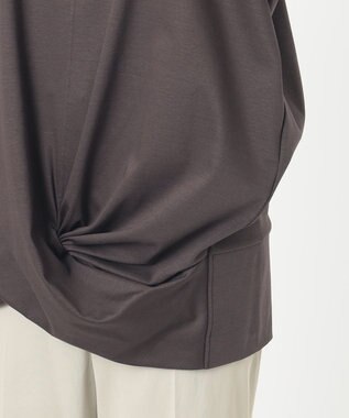 23区 【R(アール)】ツイストヘム クリアコットンTEE ブラウン系