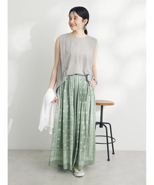 CRAFT STANDARD BOUTIQUE 肩タックノースリーブプルオーバー Gray Beige