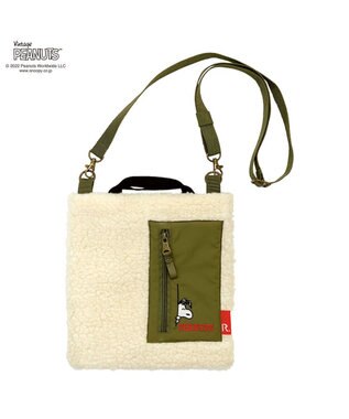 ROOTOTE 8274【スヌーピー】IP.サコッシュ.ボア.ピーナッツ-7V 01：アイボリー