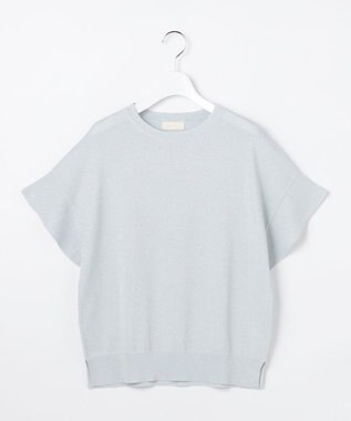ANY SIS 【and GIRL掲載/アイスタッチ】フレンチスリーブ ニット シルバー