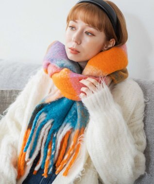 WEGO ワイドフリンジストール 柄5