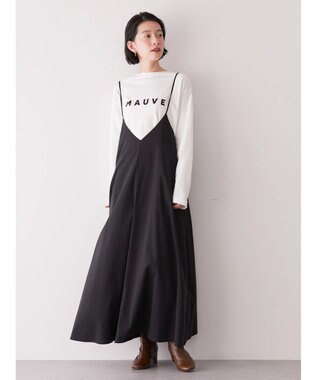 AMERICAN HOLIC 丈違いキャミワンピース Black