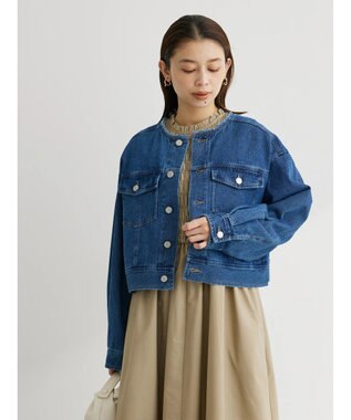 Green Parks ・ＳＵＧＡＲ　ＳＰＯＯＮ　ノーカラーＧジャン Dark Indigo