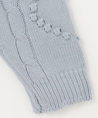 ANY KIDS ハート ニット カーディガン サックスブルー