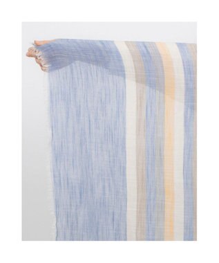 UNBILLION カシュネ cache nez / 綿混ボーダーストール ブルー