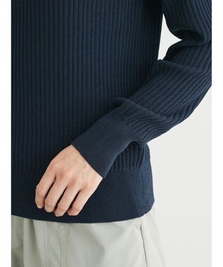 Green Parks 洗える　スクエアネックリブニットプルオーバー Dark Navy