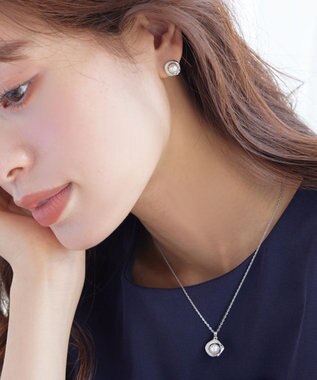 Tiaclasse 【金属アレルギー対応】淡水パールピアス＆ネックレス シルバー