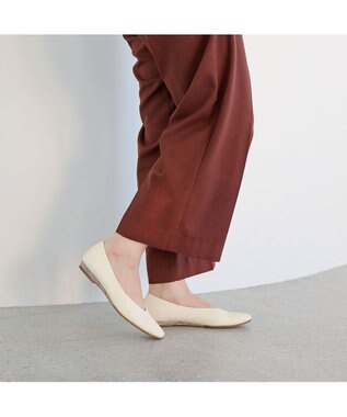 MODE ET JACOMO <MODE ET JACOMO>スクエアトゥフラットパンプス アイボリー