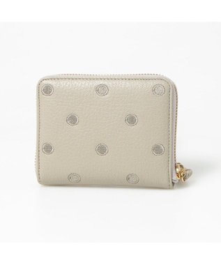 UNBILLION ペルケ perche / ドット刺繍ラウンドパームフィットウォレット グレードット