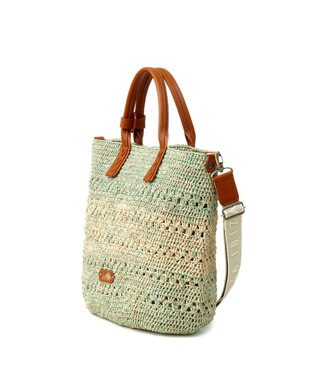 IBIZA ラフィア　2WAYバッグ エメラルドグリーン