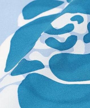 23区 manipuri コラージュローズ シルク スカーフ ブルー系