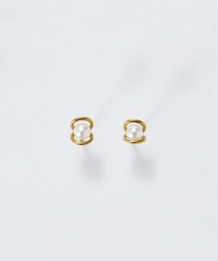 Phoebe 【金属アレルギー対応】プチメタルパールピアス/サージカルステンレス ホワイト
