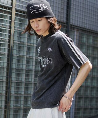 WEGO 【ユニセックス着用ITEM】スリーブラインロゴBIG　T（SS） ブラック
