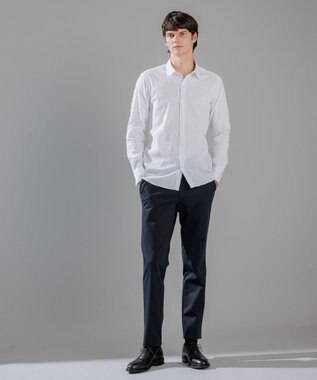 JOSEPH HOMME アブストラクトジャガード レギュラーカラーシャツ ホワイト系