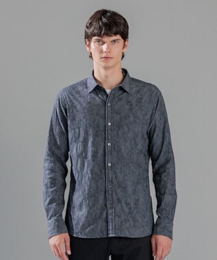 JOSEPH HOMME アブストラクトジャガード レギュラーカラーシャツ グレー系